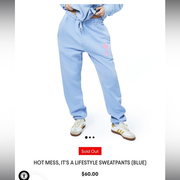Alix Earle Hot Mess Merch | Blue Sweatpants | XXL - Picture 1 of 5